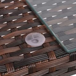 Gardeon Set Of 4 Outdoor Rattan Chairs & Table – Brown -Furniture Shop ODF RATTAN 4PC AB BR 06