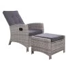 Sun Lounge Recliner Chair Wicker Lounger Sofa Day Bed Outdoor Furniture Patio Garden Cushion Ottoman Grey Gardeon -Furniture Shop ODF RECLINER CHOTM GE 00