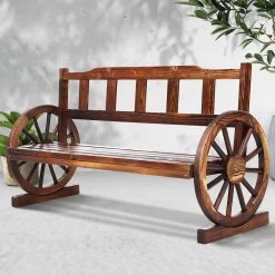 Gardeon Garden Bench Wooden Wagon Chair 3 Seat Outdoor Furniture Backyard Lounge Charcoal 15 Gardeon Garden Bench Wooden Wagon Chair 3 Seat Outdoor Furniture Backyard Lounge Charcoal -Furniture Shop ODF WAGON 3S V CC 99