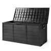 Giantz 290L Outdoor Storage Box Lockable Weatherproof Garden Deck Toy Shed ALL BLACK -Furniture Shop OSB 290L ABK 00