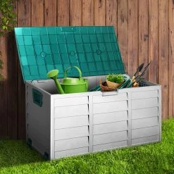 Giantz 290L Outdoor Storage Box – Green -Furniture Shop OSB 290L GB 07