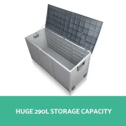 Giantz 290L Outdoor Storage Box – Grey 14 Giantz 290L Outdoor Storage Box – Grey -Furniture Shop OSB 290L GG 04