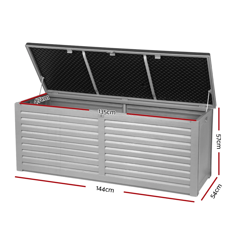 Gardeon Outdoor Storage Box Bench Seat 390L 4 Gardeon Outdoor Storage Box Bench Seat 390L - Image 2