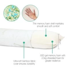 Giselle Bedding Full Body Memory Foam Pillow -Furniture Shop PILLOW BODY WH 02