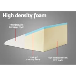 Giselle Bedding Foam Wedge Back Support Pillow – Beige -Furniture Shop PILLOW WEDGE BEI 03 1