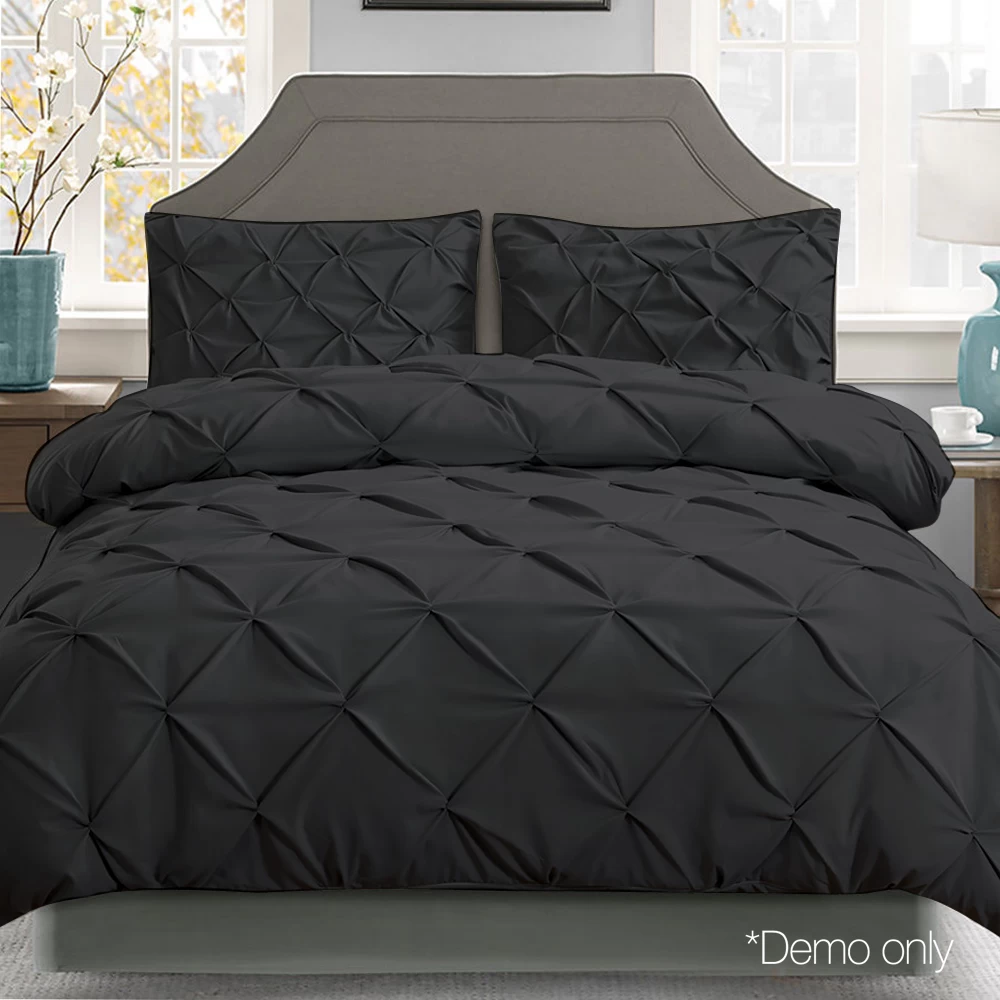 Giselle Bedding King Size Quilt Cover Set – Black 9 Giselle Bedding King Size Quilt Cover Set – Black - Image 7