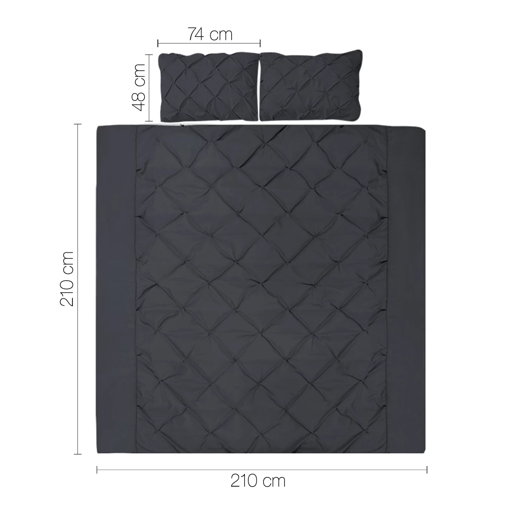 Giselle Bedding Queen Size Quilt Cover Set – Black 4 Giselle Bedding Queen Size Quilt Cover Set – Black - Image 2
