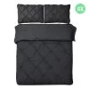 Giselle Bedding Super King Quilt Cover Set – Black 2 Giselle Bedding Super King Quilt Cover Set – Black -Furniture Shop QCS DIAM BK SK 00
