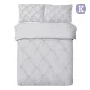 Giselle Bedding King Size Quilt Cover Set – Grey