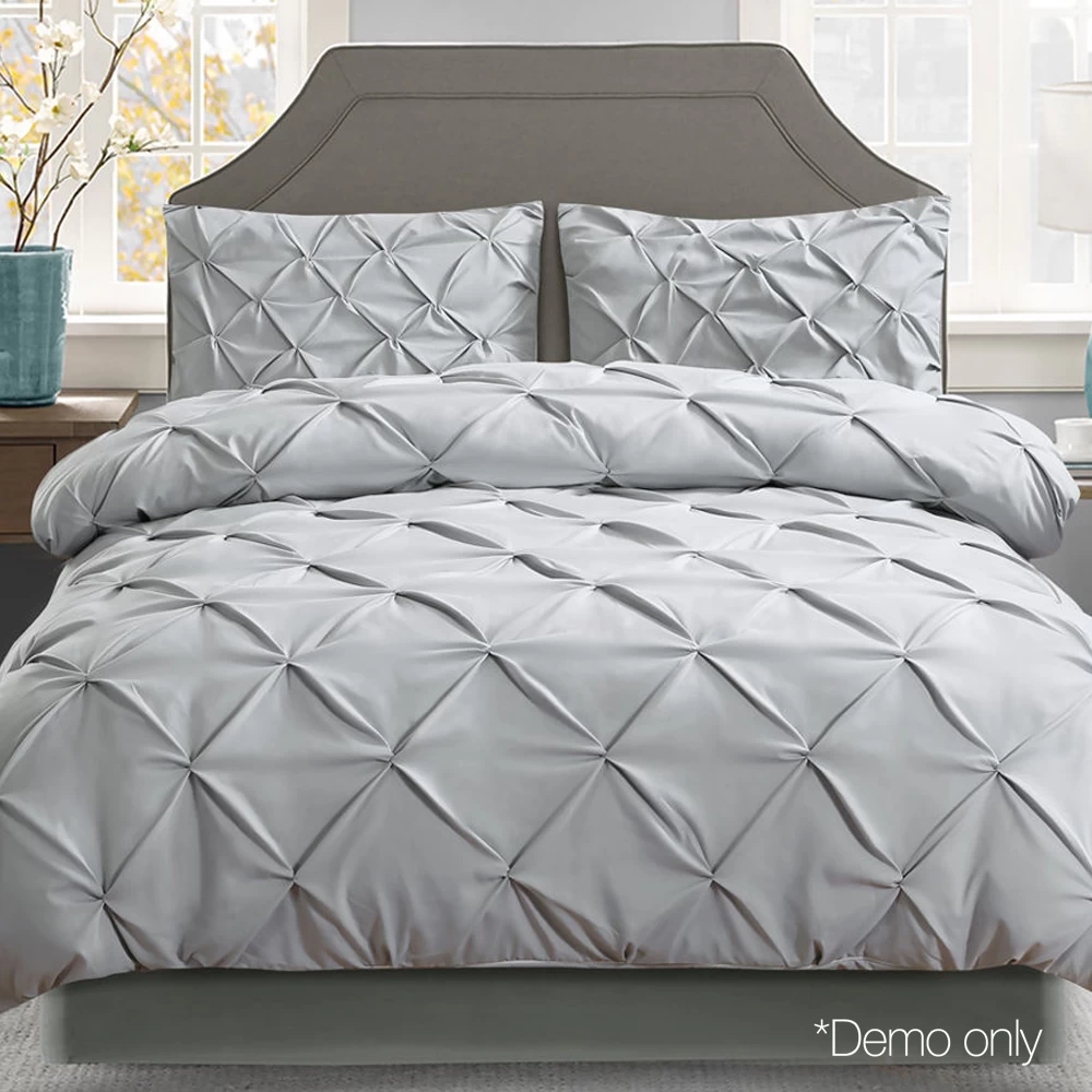 Giselle Bedding Super King Size Quilt Cover Set – Grey 9 Giselle Bedding Super King Size Quilt Cover Set – Grey - Image 7