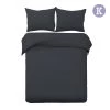Giselle Bedding King Size Classic Quilt Cover Set – Black