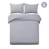 Giselle Bedding King Size Classic Quilt Cover Set – Grey 1 Giselle Bedding King Size Classic Quilt Cover Set – Grey -Furniture Shop QCS MF GY K 00