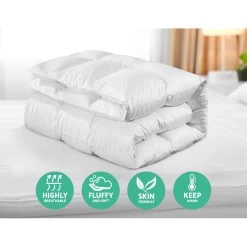 Giselle Bedding 800GSM Goose Down Feather Quilt Cover Duvet Winter Doona White Super King -Furniture Shop QUILT GOOSE 800 SK 04