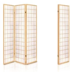 Artiss 3 Panel Wooden Room Divider – Natural 13 Artiss 3 Panel Wooden Room Divider – Natural -Furniture Shop RD 4019 3P NT 04