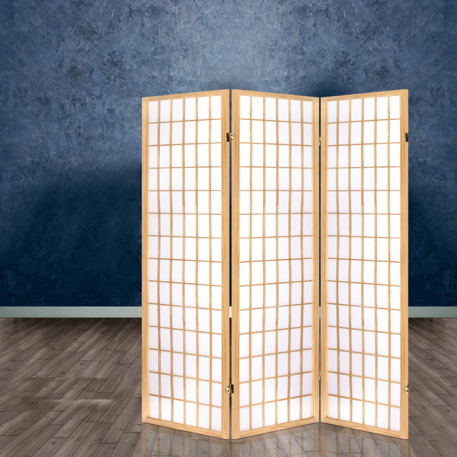 Artiss 3 Panel Wooden Room Divider – Natural 9 Artiss 3 Panel Wooden Room Divider – Natural - Image 7