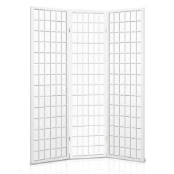 Artiss 3 Panel Wooden Room Divider – White -Furniture Shop RD 4019 3P WH 03