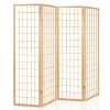 Artiss 4 Panel Wooden Room Divider – Natural