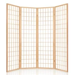 Artiss 4 Panel Wooden Room Divider – Natural 12 Artiss 4 Panel Wooden Room Divider – Natural -Furniture Shop RD 4019 4P NT 03