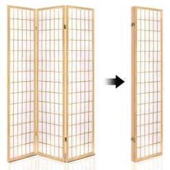Artiss 4 Panel Wooden Room Divider – Natural 13 Artiss 4 Panel Wooden Room Divider – Natural -Furniture Shop RD 4019 4P NT 04