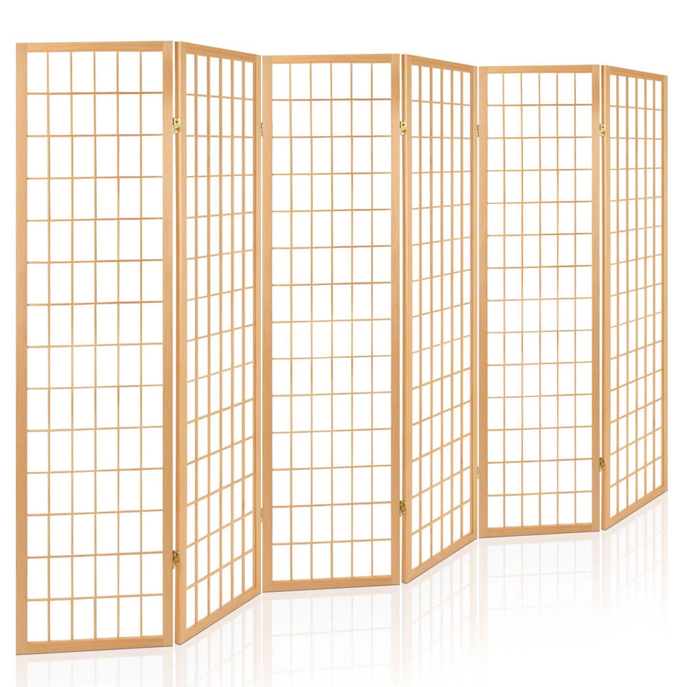 Artiss 6 Panel Room Divider Privacy Screen Foldable Pine Wood Stand Natural 3 Artiss 6 Panel Room Divider Privacy Screen Foldable Pine Wood Stand Natural