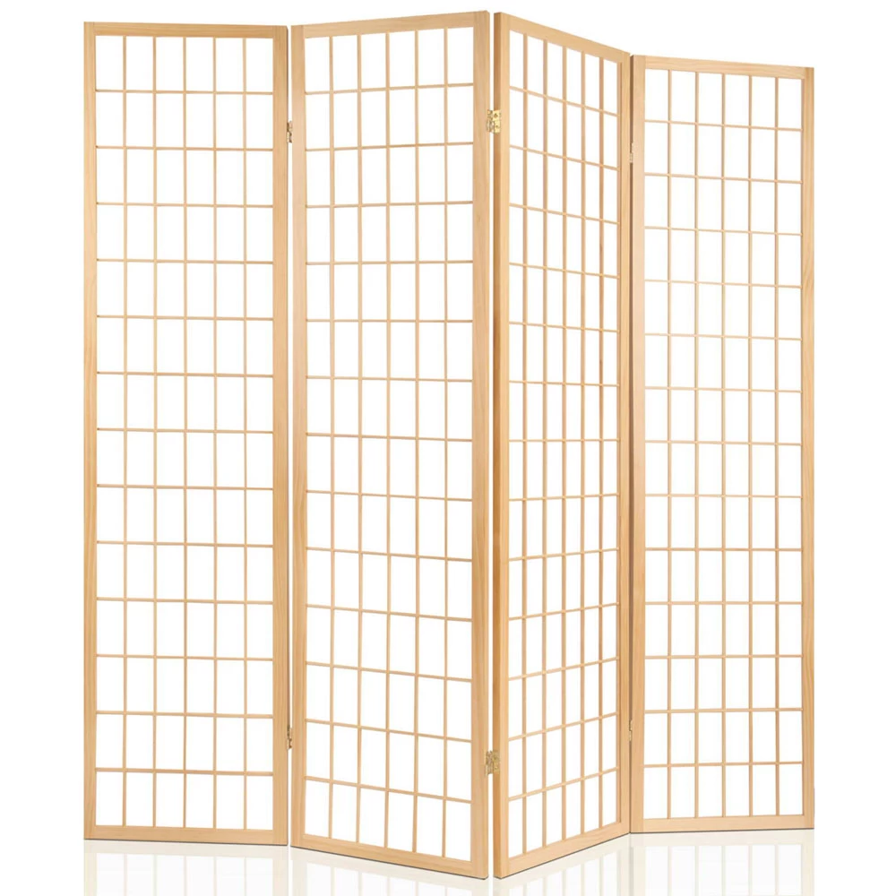 Artiss 6 Panel Room Divider Privacy Screen Foldable Pine Wood Stand Natural 5 Artiss 6 Panel Room Divider Privacy Screen Foldable Pine Wood Stand Natural - Image 3