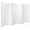 Artiss 6 Panel Room Divider Privacy Screen Foldable Pine Wood Stand White 1 Artiss 6 Panel Room Divider Privacy Screen Foldable Pine Wood Stand White -Furniture Shop RD 4019 6P WH AB 00