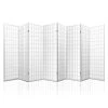 Artiss 8 Panel Room Divider Privacy Screen Dividers Stand Oriental Vintage White -Furniture Shop RD 4019 8P WH AB 00
