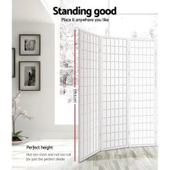Artiss 8 Panel Room Divider Privacy Screen Dividers Stand Oriental Vintage White 10 Artiss 8 Panel Room Divider Privacy Screen Dividers Stand Oriental Vintage White -Furniture Shop RD 4019 8P WH AB 02