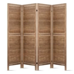 Artiss Room Divider Privacy Screen Foldable Partition Stand 4 Panel Brown 11 Artiss Room Divider Privacy Screen Foldable Partition Stand 4 Panel Brown -Furniture Shop RD B 0539 4P BR 02