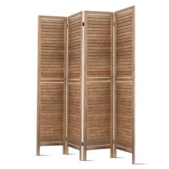 Artiss Room Divider Privacy Screen Foldable Partition Stand 4 Panel Brown 13 Artiss Room Divider Privacy Screen Foldable Partition Stand 4 Panel Brown -Furniture Shop RD B 0539 4P BR 04