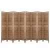 Artiss Room Divider Screen 8 Panel Privacy Wood Dividers Stand Bed Timber Brown -Furniture Shop RD B 0539 8P BR 00
