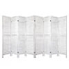 Artiss Room Divider Screen 8 Panel Privacy Wood Dividers Stand Bed Timber White -Furniture Shop RD B 0539 8P WH 00 1