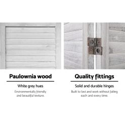 Artiss Room Divider Screen 8 Panel Privacy Wood Dividers Stand Bed Timber White -Furniture Shop RD B 0539 8P WH 04 1