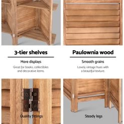 Artiss Room Divider Screen 8 Panel Privacy Dividers Shelf Wooden Timber Stand -Furniture Shop RD B 0590 8P BR 05