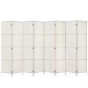 Artiss 8 Panels Room Divider Screen Privacy Rattan Timber Fold Woven Stand White -Furniture Shop RD C 8001 8P WH 00