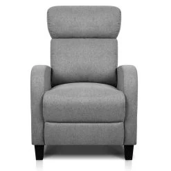 Artiss Fabric Reclining Armchair – Grey -Furniture Shop RECLINER A1 GY AB 02