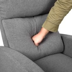 Artiss Fabric Reclining Armchair – Grey -Furniture Shop RECLINER A1 GY AB 05