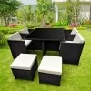 9pc Outdoor Furniture PE Rattan Cube Dining Garden Set -Furniture Shop RTA ASA 929 9PC BK 1