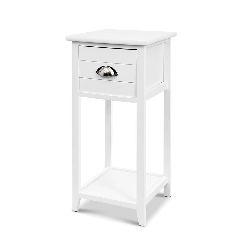 Artiss Bedside Table Nightstand Drawer Storage Cabinet Lamp Side Shelf White 3 Artiss Bedside Table Nightstand Drawer Storage Cabinet Lamp Side Shelf White