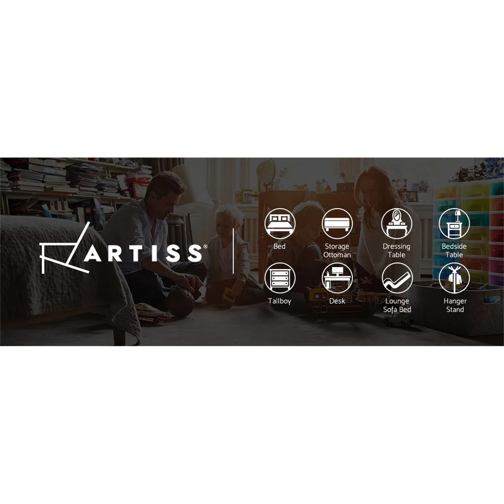 Artiss Bedside Table Nightstand Drawer Storage Cabinet Lamp Side Shelf White 5 Artiss Bedside Table Nightstand Drawer Storage Cabinet Lamp Side Shelf White - Image 3