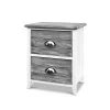 Artiss 2x Bedside Table Nightstands 2 Drawers Storage Cabinet Bedroom Side Grey -Furniture Shop ST CAB 2D VIN GYX2 00 1