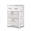 Artiss Storage Cabinet Dresser Chest Of Drawers Bedside Table Bathroom Lamp Side -Furniture Shop ST CAB B 2D2B WH 00