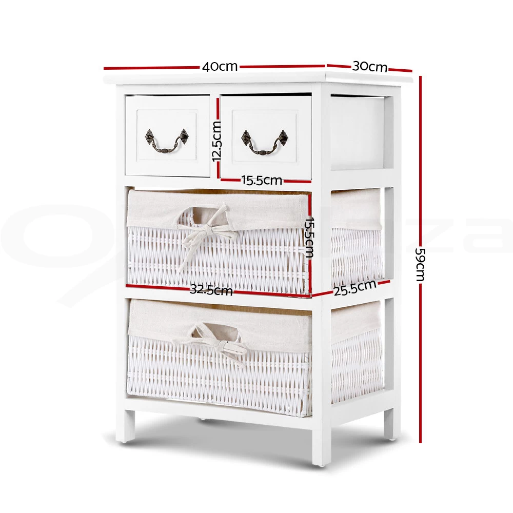 Artiss Storage Cabinet Dresser Chest Of Drawers Bedside Table Bathroom Lamp Side 4 Artiss Storage Cabinet Dresser Chest Of Drawers Bedside Table Bathroom Lamp Side - Image 2