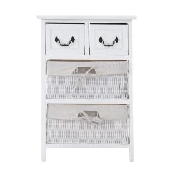 Artiss Storage Cabinet Dresser Chest Of Drawers Bedside Table Bathroom Lamp Side 11 Artiss Storage Cabinet Dresser Chest Of Drawers Bedside Table Bathroom Lamp Side -Furniture Shop ST CAB B 2D2B WH 02
