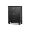 Artiss Vintage Bedside Table Chest Storage Cabinet Nightstand Black -Furniture Shop ST CAB B 3D BK 00