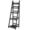 Artiss Display Shelf 5 Tier Wooden Ladder Stand Storage Book Shelves Rack Coffee -Furniture Shop ST CAB SHELF 5T COF 00