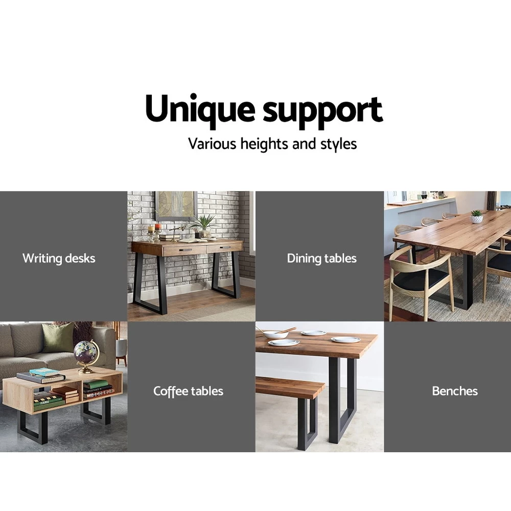 2x Metal Legs Coffee Dining Table Steel Industrial Vintage Bench X Shape 710MM 8 2x Metal Legs Coffee Dining Table Steel Industrial Vintage Bench X Shape 710MM - Image 6