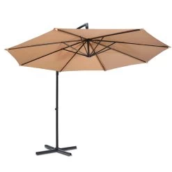 Instahut 3M Cantilevered Outdoor Umbrella – Beige -Furniture Shop UMB BAN 8RIB BG 03