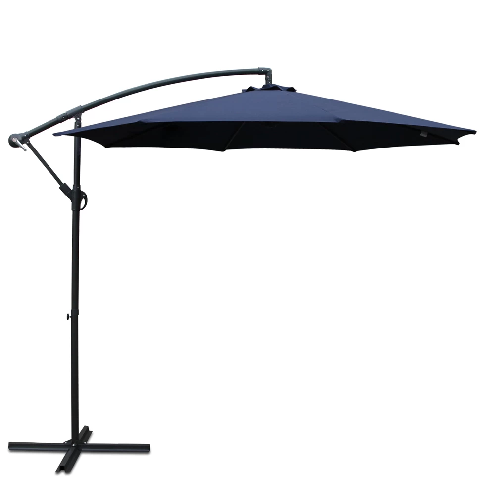Instahut 3M Cantilevered Outdoor Umbrella – Navy 3 Instahut 3M Cantilevered Outdoor Umbrella – Navy