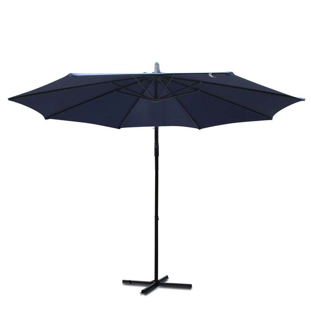 Instahut 3M Cantilevered Outdoor Umbrella – Navy 6 Instahut 3M Cantilevered Outdoor Umbrella – Navy - Image 4